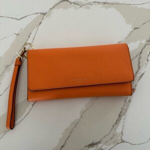 Henri Bendel Vibrant Orange Clutch Wristlet